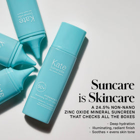Kate Somerville texture blended on skin showing smooth, luminous finish benefit