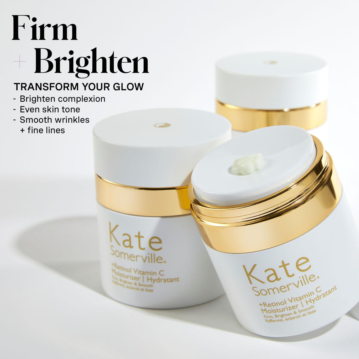 Kate Somerville open jar revealing smooth moisturizing formula inside
