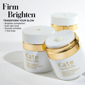 Kate Somerville open jar revealing smooth moisturizing formula inside