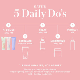 Kate Somerville travel kit inside toiletry bag showing convenience for trips