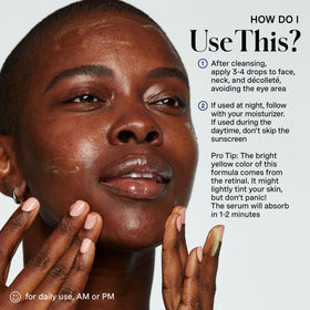 Kate Somerville applying drops to hand illustrating absorption and easy spread benefit