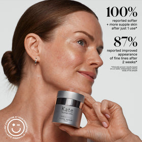 Kate Somerville cream on hand demonstrating spreadability and hydrating finish