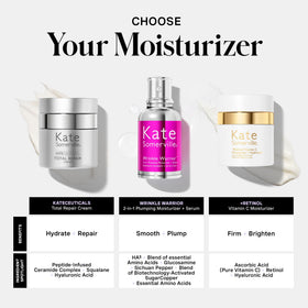 Kate Somerville before and after texture comparison showing improved smoothness
