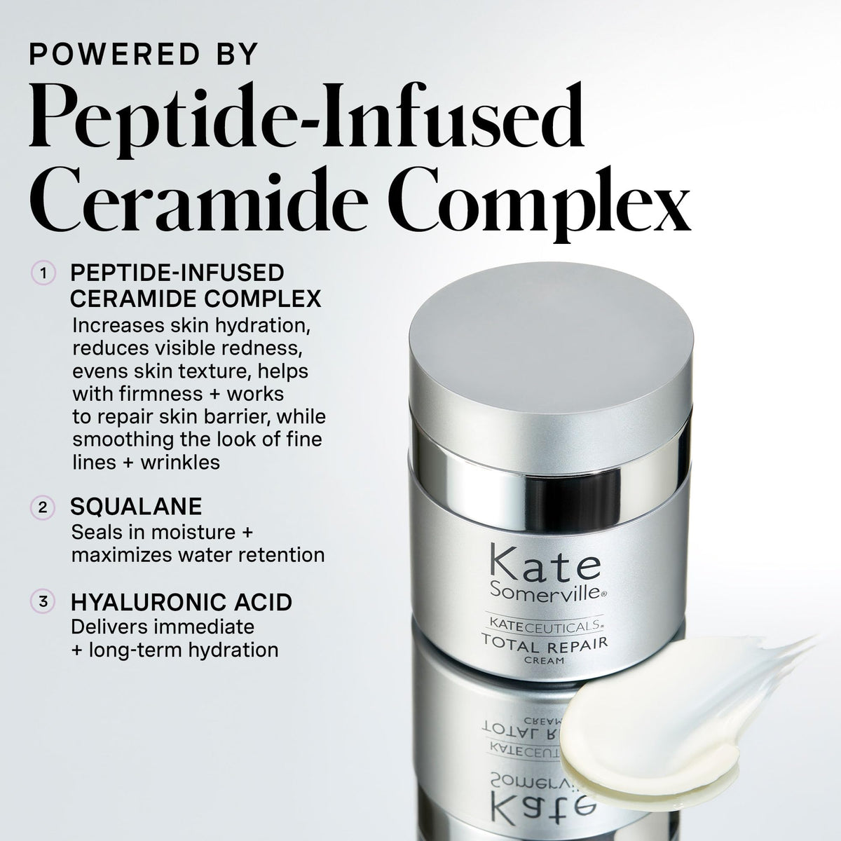 Kate Somerville open jar revealing rich cream texture for smooth application