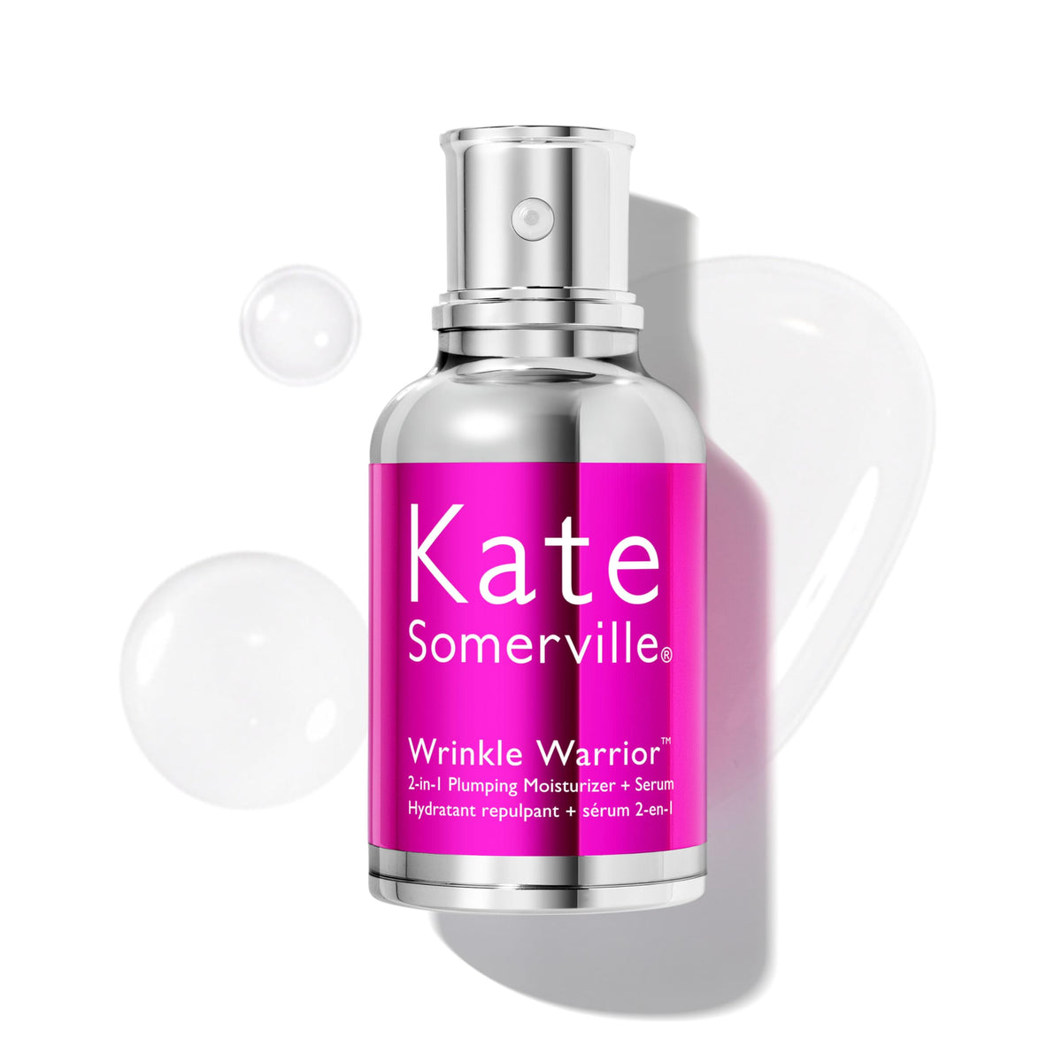 Kate Somerville jar front view showing sleek brand design and visible benefits