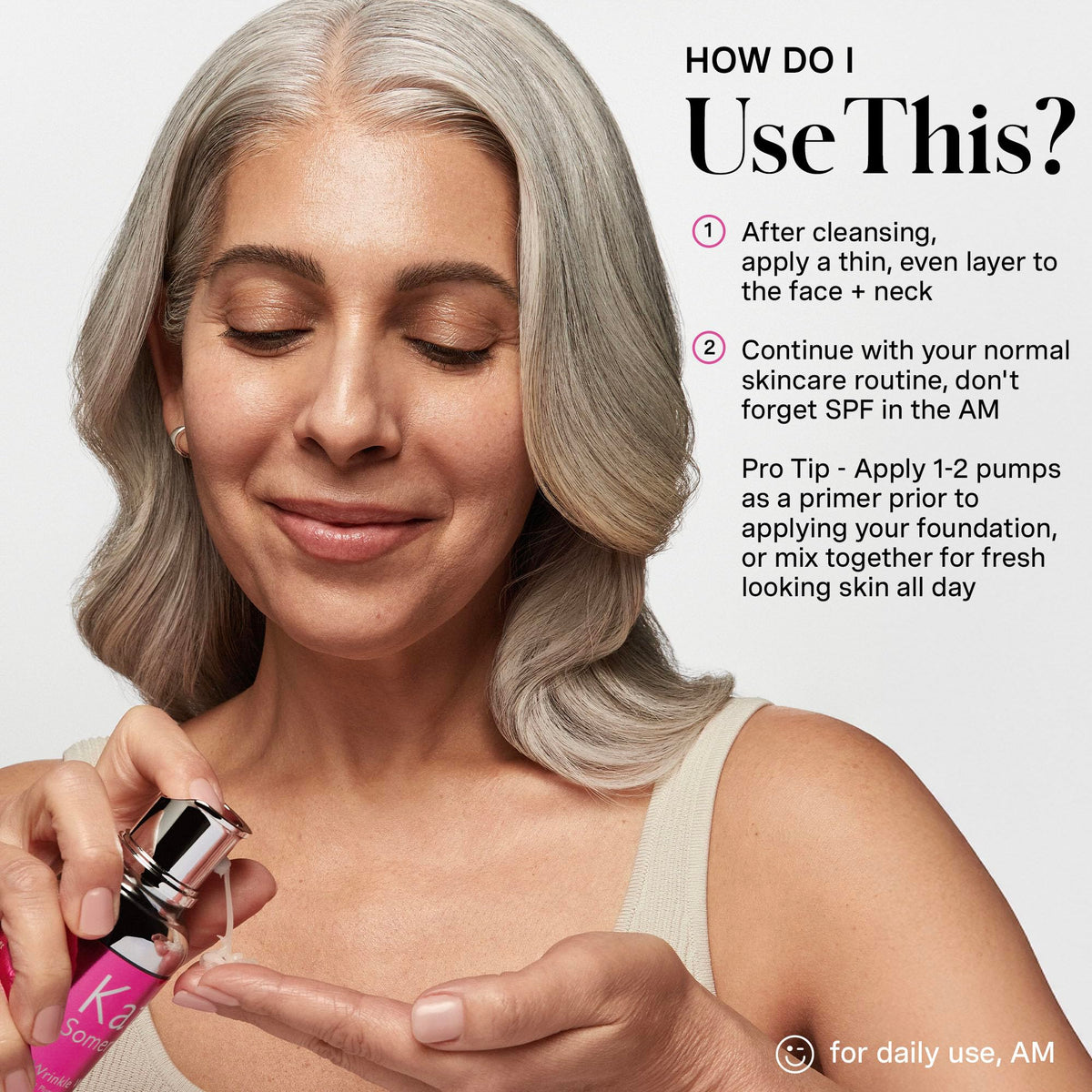 Kate Somerville jar in hand size comparison illustrating portable 1.7 fl oz