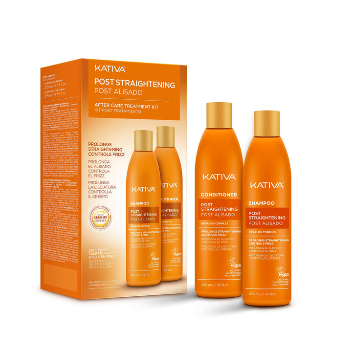 Kativa kit front packaging showing duo and professional maintenance benefit