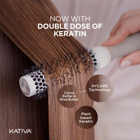 KATIVA heat protectant serum drop illustrating thermal defense
