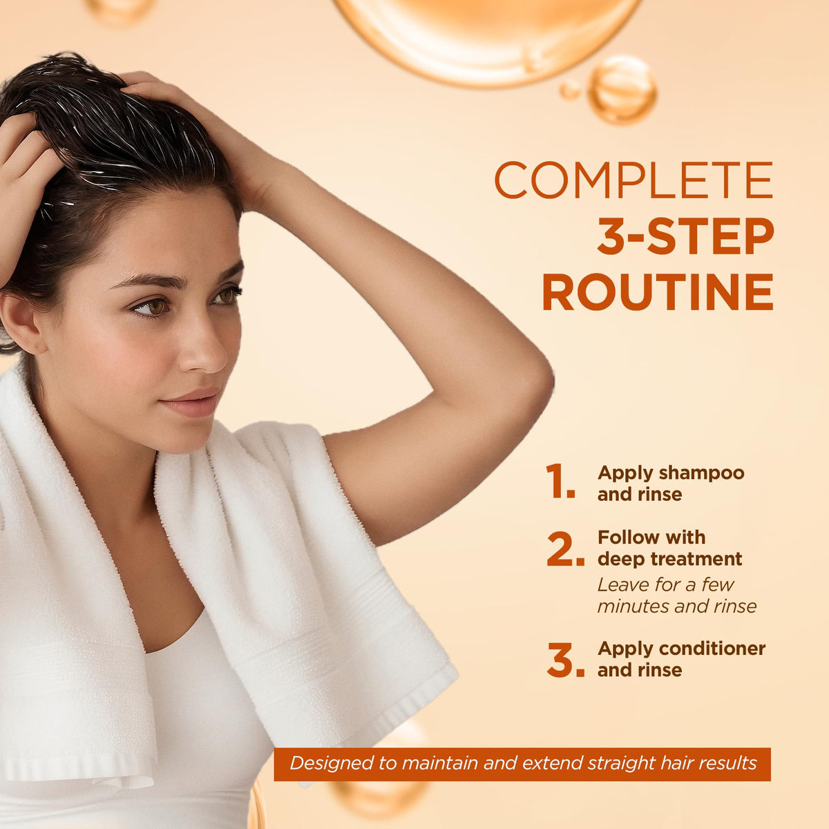 KATIVA product in use by stylist illustrating salon-like finish and humidity protection
