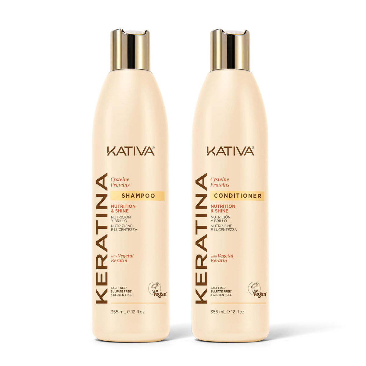 KATIVA keratin set front packaging showing both bottles and benefits