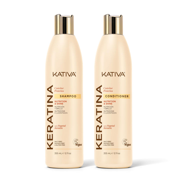 KATIVA keratin set front packaging showing both bottles and benefits