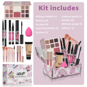 KAVCENT 14-color palette open displaying matte and shimmer shades for versatility
