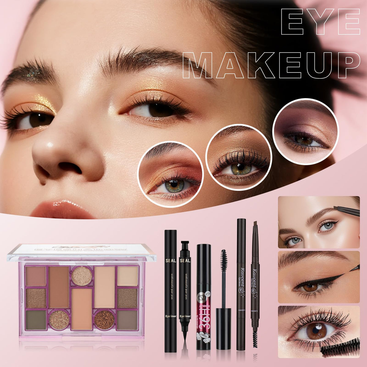 KAVCENT brushes and applicators detail offering smooth blending benefits