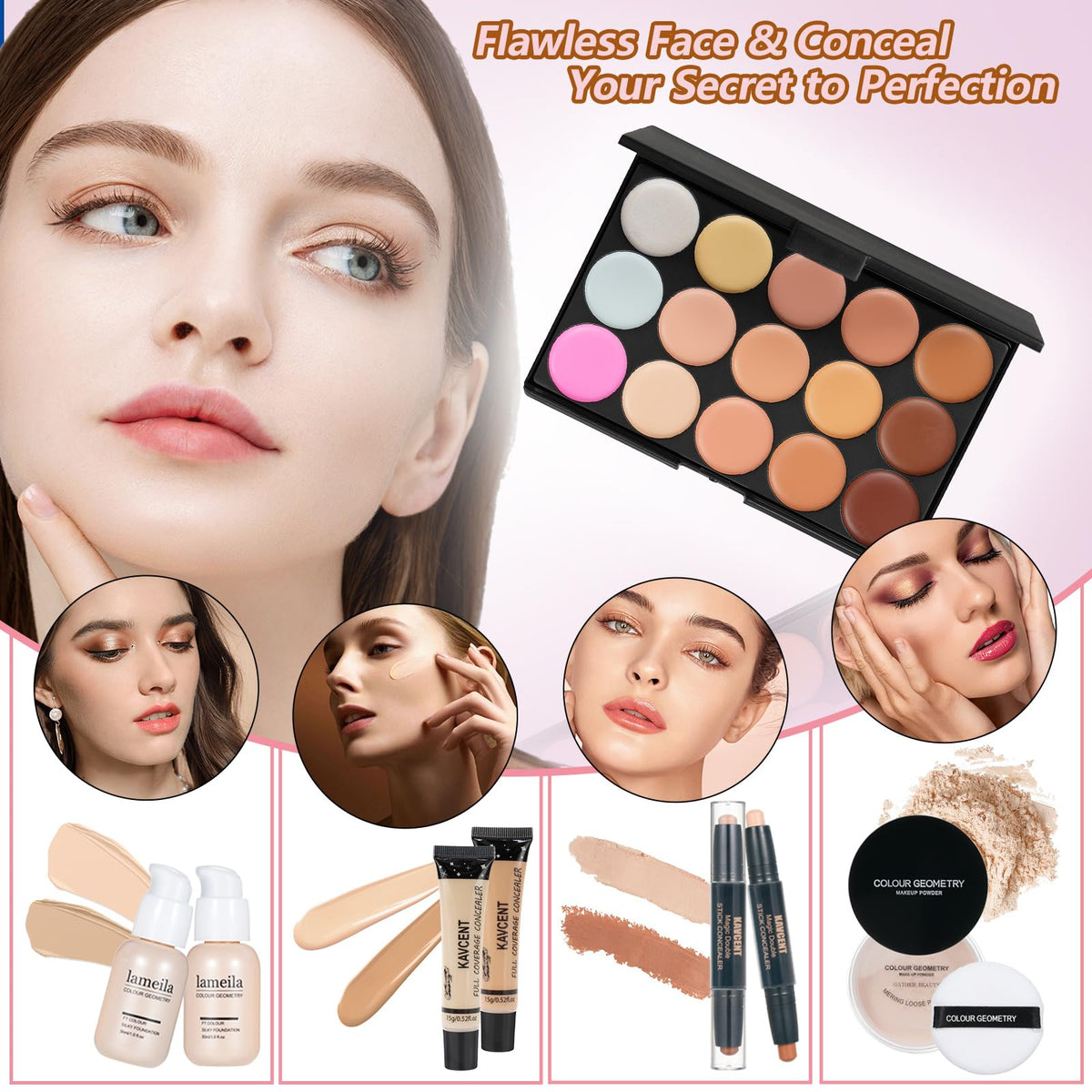 KAVCENT close-up of eyeshadow texture demonstrating smooth blendable formula