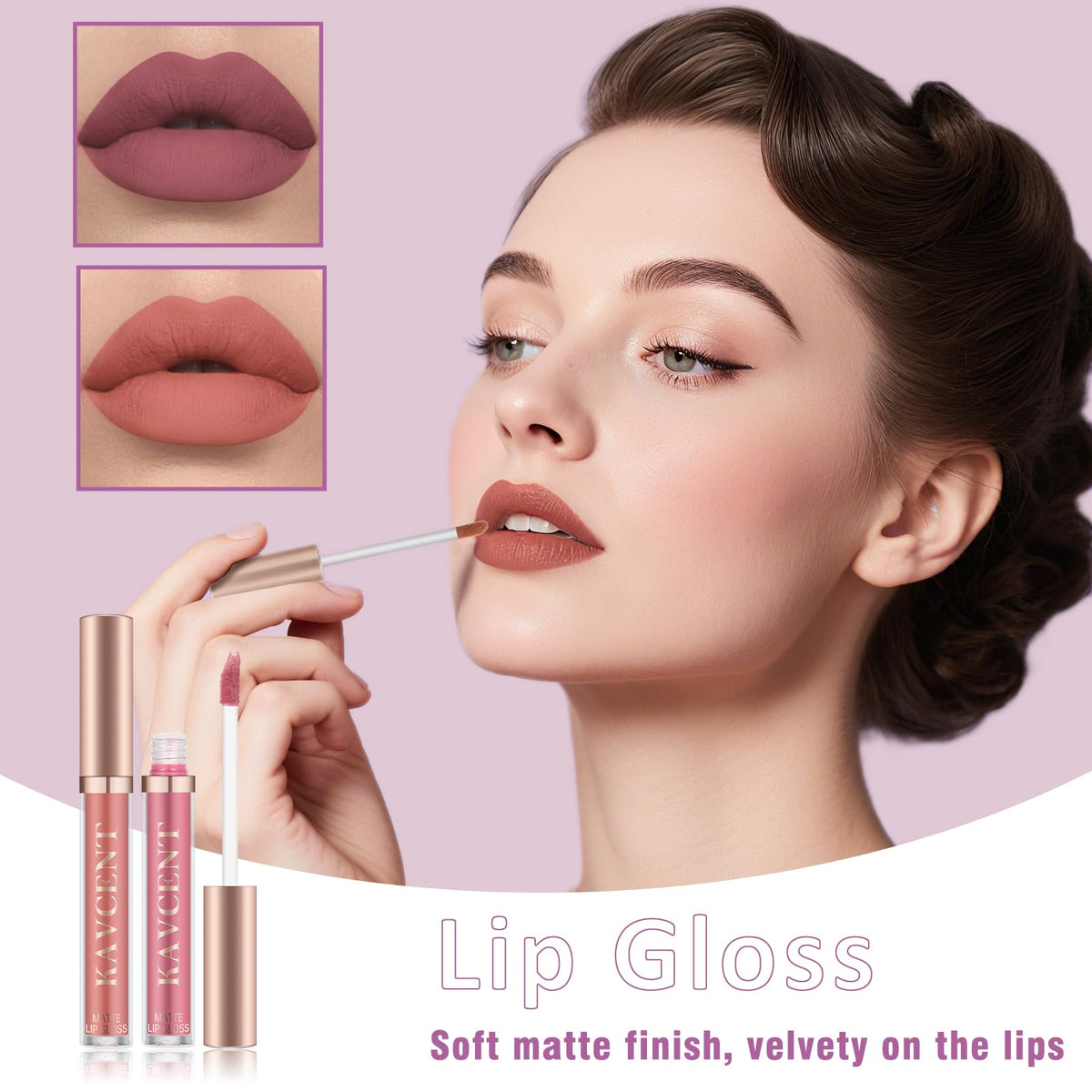 KAVCENT eyeshadow texture swatch, clear pigments for buildable color