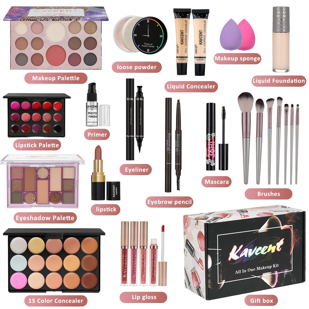 KAVCENT close-up of eyeshadow palette highlighting pigmented shades