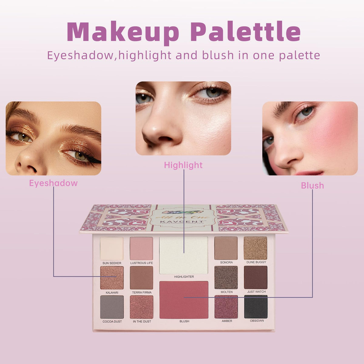 KAVCENT lip gloss and liquid foundation close-up, smooth finish benefit