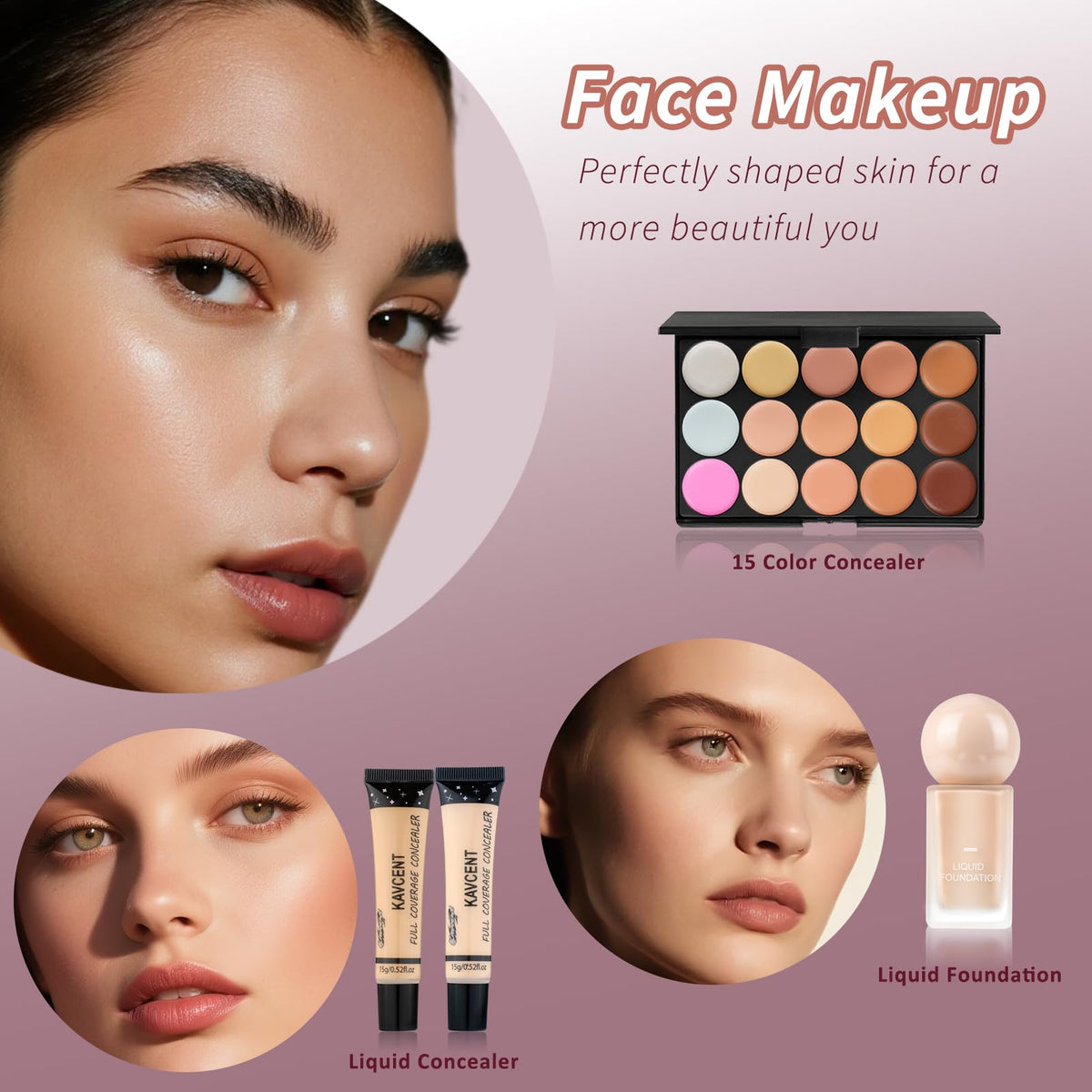 KAVCENT lipstick and lipgloss swatches, buildable color and glossy finish