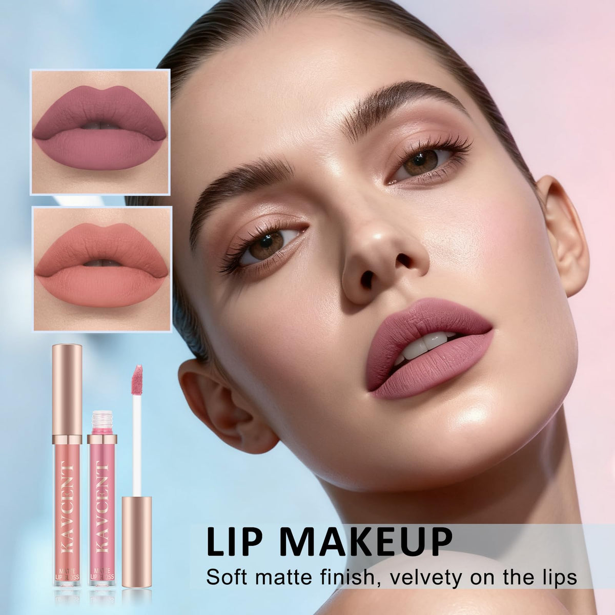 KAVCENT makeup in use on teen applying eyeshadow for natural everyday look