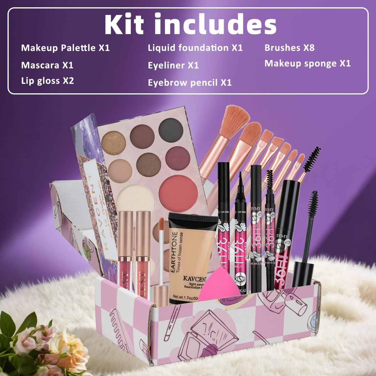 KAVCENT open palette overhead with coordinated shades for easy looks