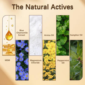 kbsbubb ingredients label closeup highlighting arnica camphor chamomile for ingredient transparency