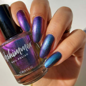 KBShimmer bottle held in hand showing 0.5 oz scale for value perception