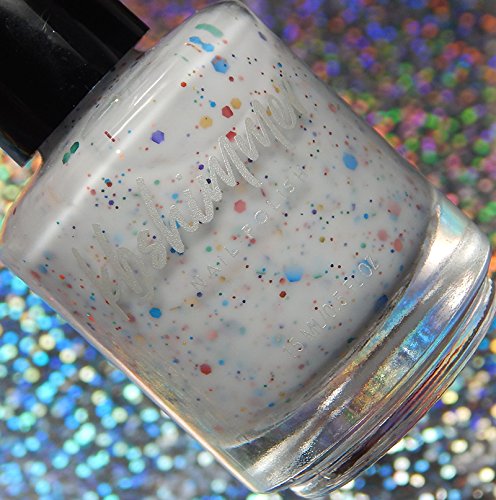 KBShimmer manicure lifestyle scene showing finished nails and wearable confetti look benefit