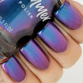 KBShimmer front bottle showcasing multichrome finish and bold color shift benefit