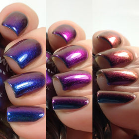 KBShimmer layered application studio shot demonstrating best results in three coats benefit