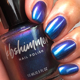 KBShimmer applied over black base for enhanced chameleon effect benefit