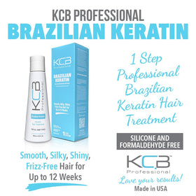 KCB PROFESSIONAL applying product to hair for even coverage and control