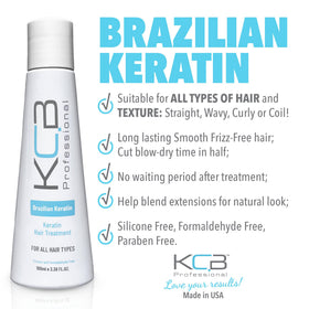 KCB PROFESSIONAL close-up of glossy strand highlighting repaired texture
