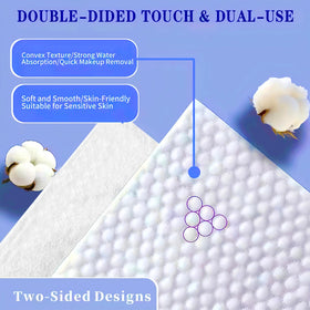 KeeiZoes close-up of dual-sided cotton texture showing gentle cleaning benefit