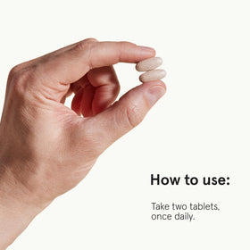 Keeps bottle label and ingredient panel highlighting formulation transparency benefit