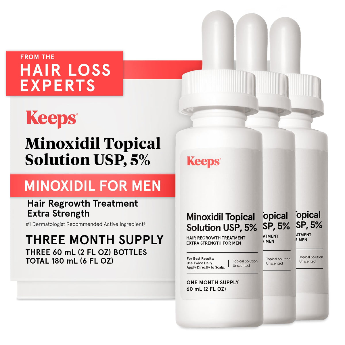 Keeps front packaging showing three 2 fl oz bottles and brand clarity for easy stocking