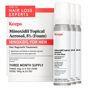Keeps front packaging showing foam aerosol and benefits