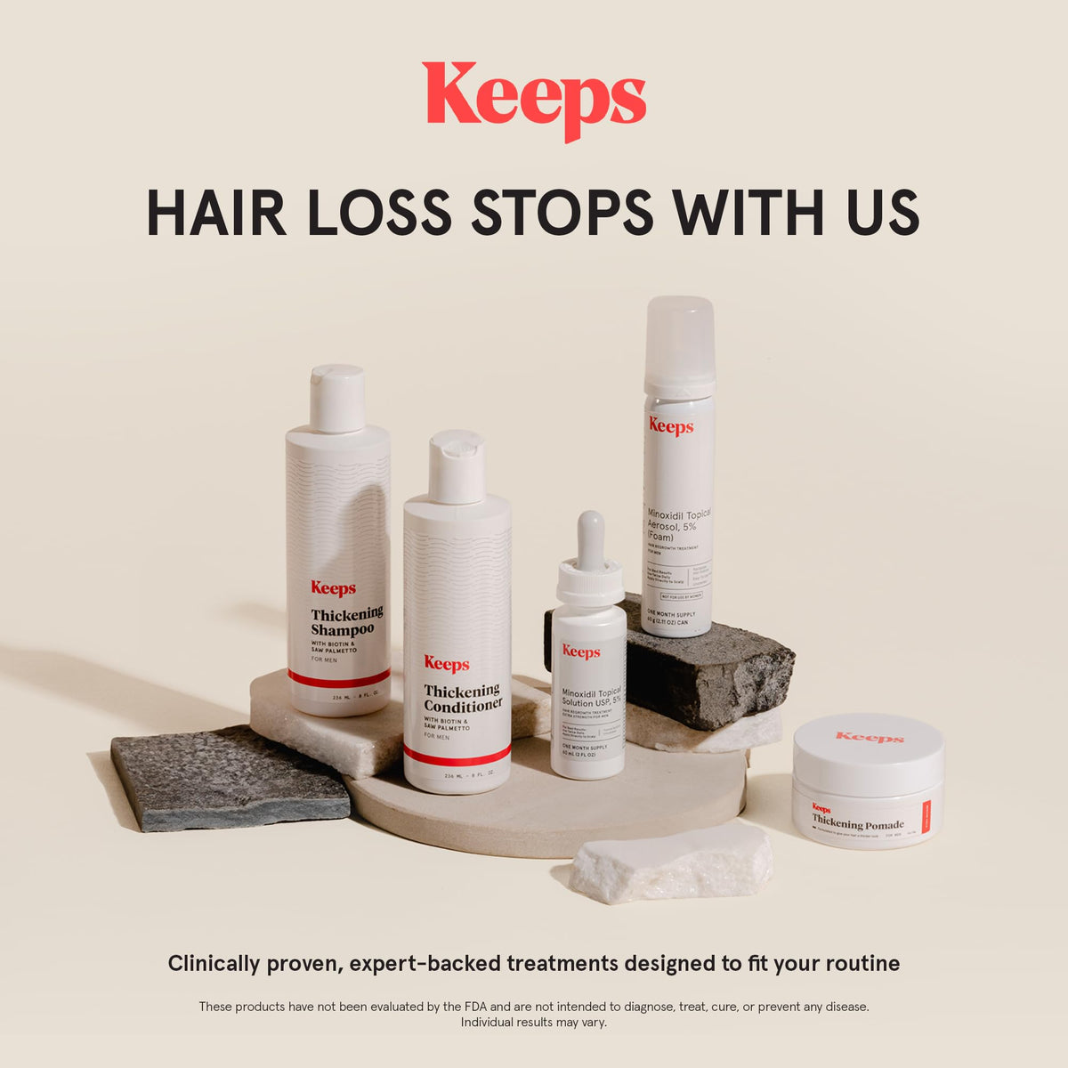 Keeps label close-up highlighting active minoxidil 5% strength