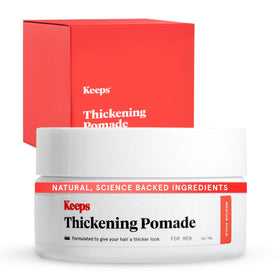 Keeps pomade front packaging showing label and matte styling benefit