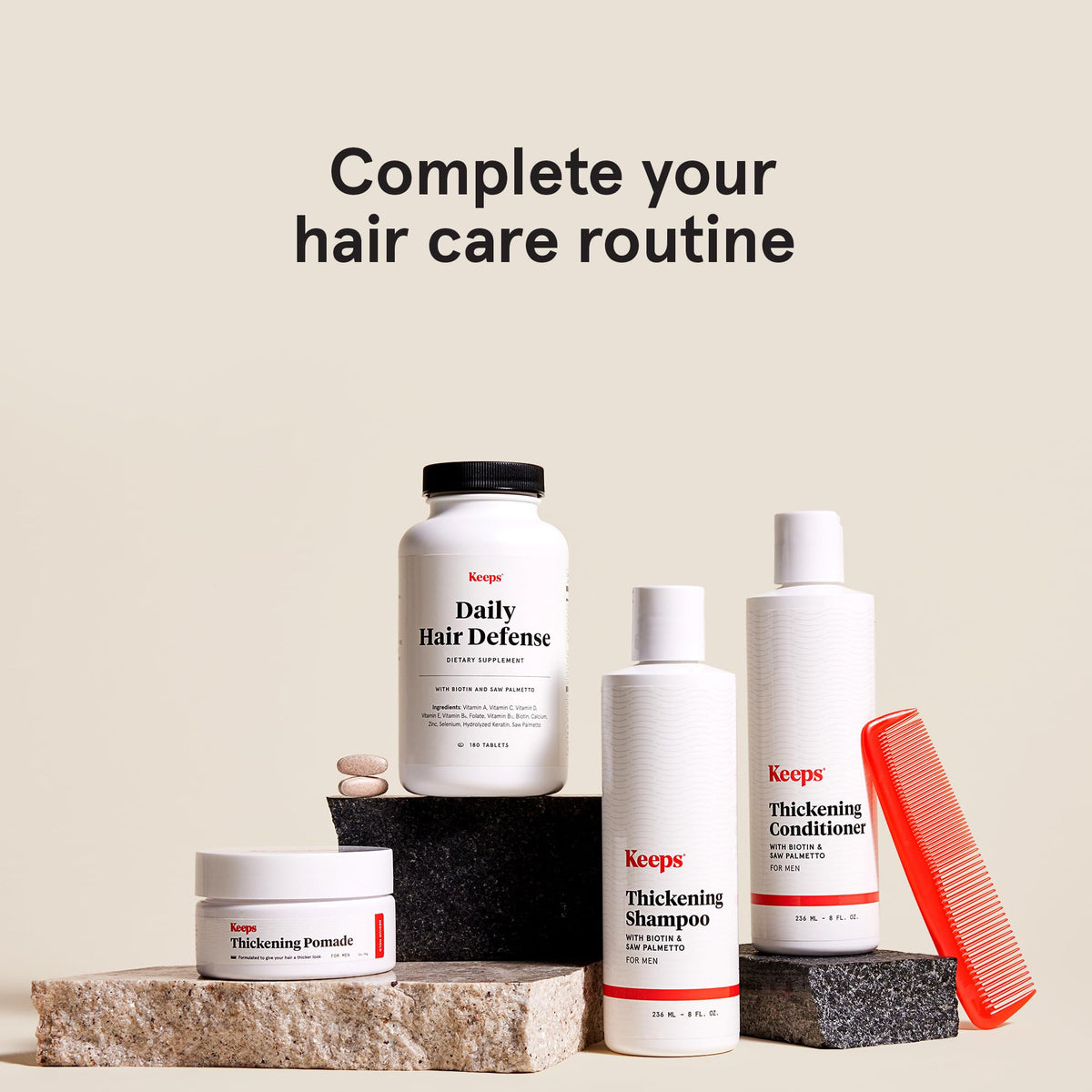 Keeps shampoo plus conditioner on sink illustrating routine pairing