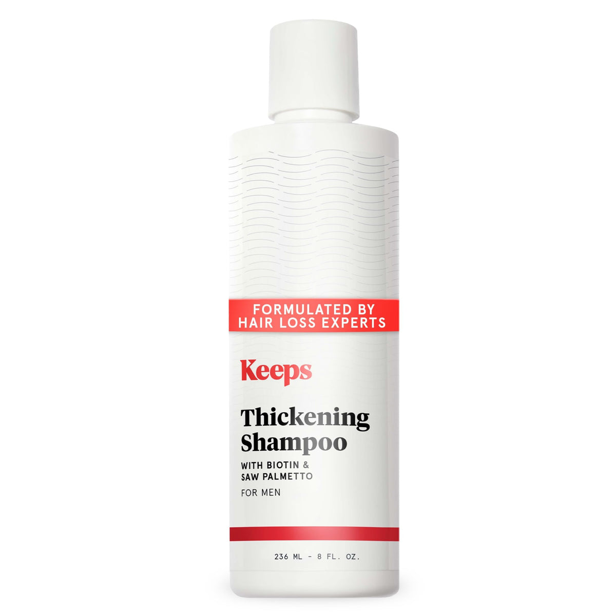 Keeps bottle front packaging showing product name and benefits