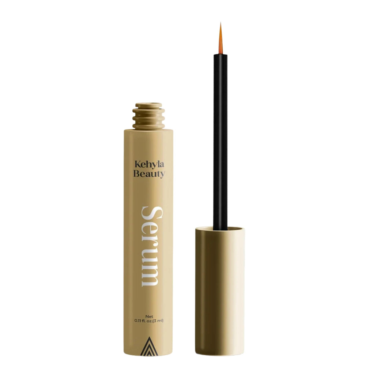 Kehyla Beauty front packaging showing the 3ml lash serum bottle and label benefit