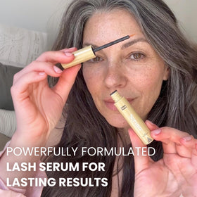 Kehyla Beauty applied along upper lash line illustrating easy nightly use benefit