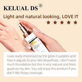 KELUAL DS arm swatch blending demonstrates universal tint adaptability
