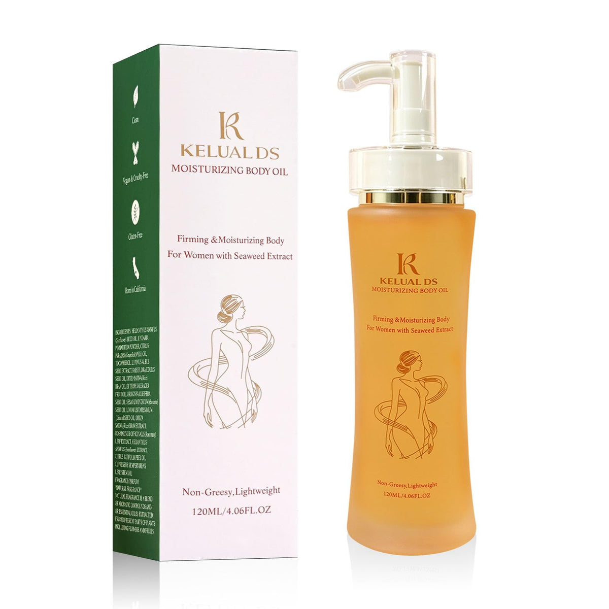 KELUAL DS front packaging showing bottle and labeling, highlights brand and product clarity