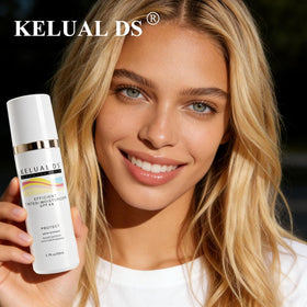 KELUAL DS ingredients bottle showing hyaluronic acid and niacinamide