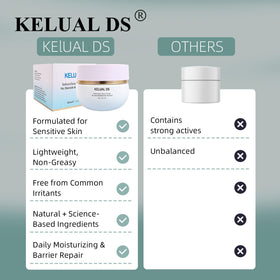 KELUAL DS size comparison in hand showing 1.76 fl oz portability benefit