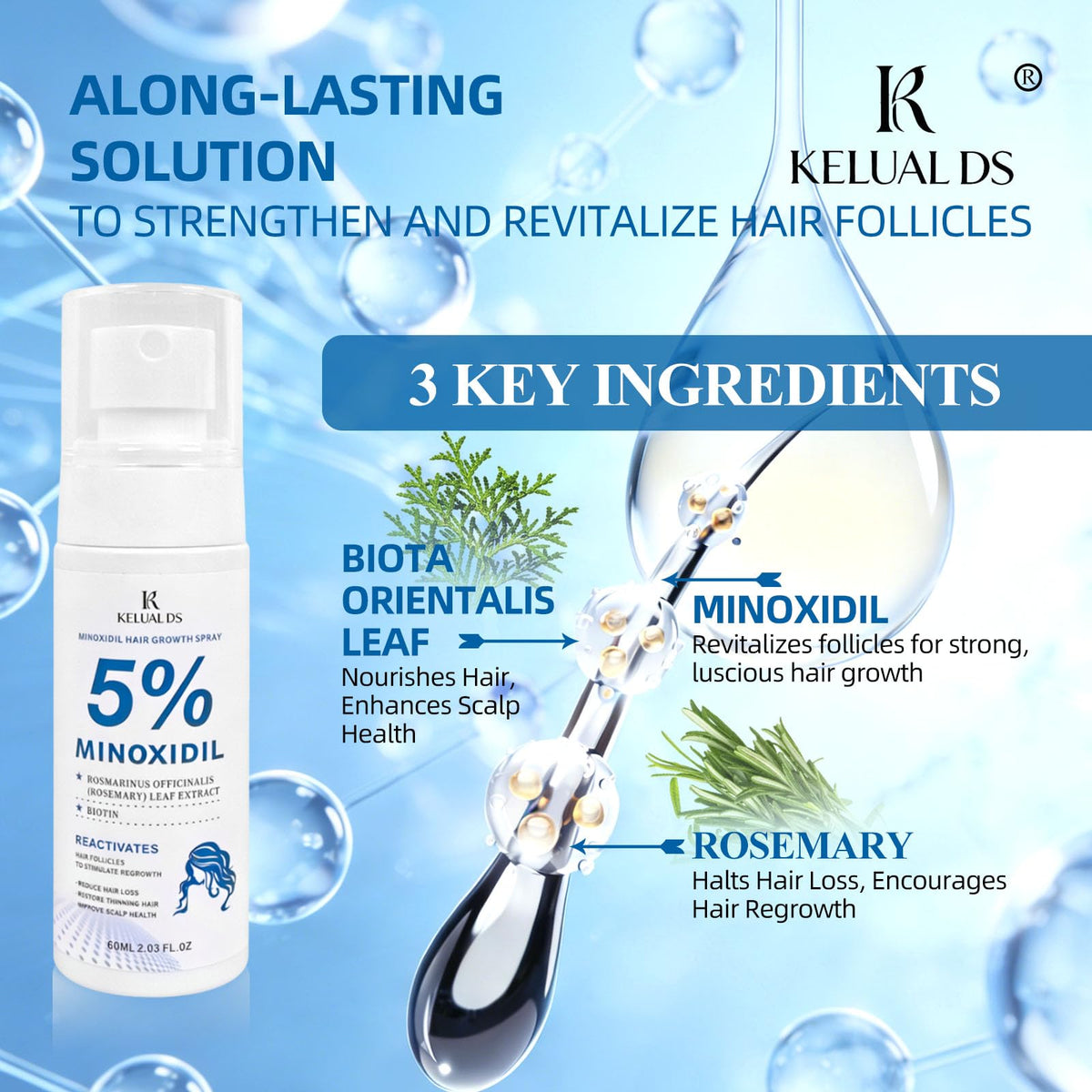 KELUAL DS spray nozzle close-up for precise, mess-free application