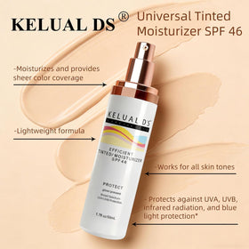 KELUAL DS texture close-up revealing lightweight dewy finish