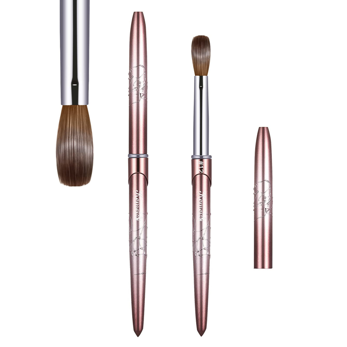 KEMEISI brush front view showing oval head for precise application