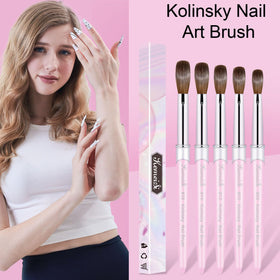 KEMEISI close-up of oval Kolinsky tip for precise powder pickup and shaping